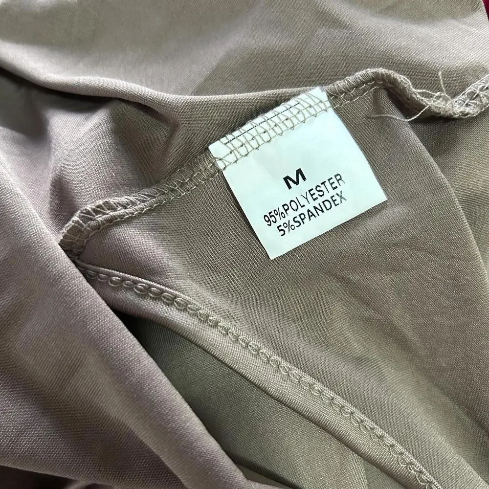 Unbranded Brown Sleeveless Open Back Scrunch Jumpsuit Women’s Medium - Picture 3 of 3